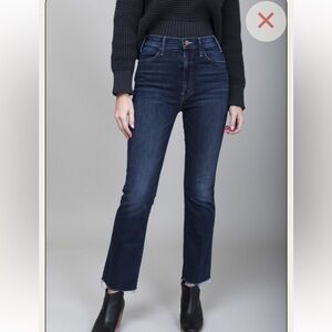 MOTHER THE HUSTLER ANKLE FRAY IN TEAMING UP HIGH WAISTED SLIGHT FLARE LEG SZ 26